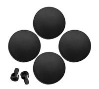 Bell Buttons, Round Doorbell Push Button | Door Buttons Replacement 4 Pieces with Screws - Silicone Metal Cover Replacement Ring