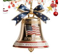 Bell Christmas Ornaments,Commemorative Ornaments for Patriotic Holidays | 250th America's Founding Bell for Patriotic Holiday Party Mantel Home Window Christmas Tree Door Wreath Memorial Day Decor