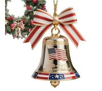 Bell Christmas Ornaments - US Founding Commemorative Ornament,1776-2026 250th America's Founding Keepsake Bell for Christmas Tree Mantel Door Window Wreath Memorial Day Party Patriotic Holiday Decor
