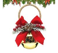 Bell Christmas Tree Decorations Vintage Metal Pine Cone Bow Pedant