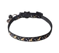 Bell Collar For Cats, Collars For Cats With Moon And Star,Cute Cat Collar With Star And Moon Design | Pet Safety Collars, Comfortable Cat Collar, Adjustable Pet Collar