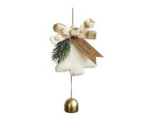 Bell Craft for Christmas Christmas Decoration Jingle Bells Door Hanger Ornaments Xmas Tree Hanging Tree Decorations(White)