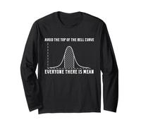 Bell Curve Statistics Humor Avoid the Mean Data Scientist Long Sleeve T-Shirt