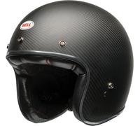 Jet Helmet Bell Custom 500 Carbon Solid Matte Black