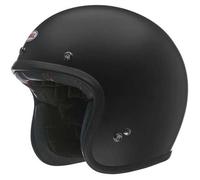BELL CUSTOM 500 MATT BLACK MOTORCYCLE MOTORBIKE VINTAGE RETRO OPEN FACE HELMET