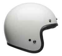 Bell Custom 500 Solid ECE - Motorcycle Helmet ECE 22.06 Certified - Vintage Helmet - Fiberglass Helmet - IONIC+PADDING - Fiberglass Composite Shell - Removable Liner - Vintage White, Size: M