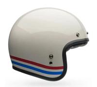 Bell Custom 500 Stripes ECE 22.06 Open Face Moto Motorcycle Helmet Pearl White