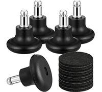 Bell Glider Wheels for Bell Chair Office Replacement Swivel Wheels with Fixed Casters, 2 Inch Stool High Profile Bell Glides with Separate Self-Adhesive Felt Cushions, 5 Pieces