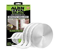 Bell+ Howell Alien Draft Seal Insulation Tape 49 Feet Transparent Silicone Weather Stripping Door Strip and Under Door Draft Stopper