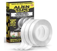 Bell+Howell ALIENTAPE Nano Double Sided Tape, Multipurpose Removable Adhesive Transparent, Grip Mounting, Washable Strong Sticky Heavy Duty for Carpet Photo Frame