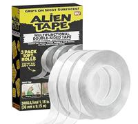 Bell+Howell ALIENTAPE Nano Double Sided Tape, Multipurpose Removable Adhesive Transparent, Grip Mounting, Washable Strong Sticky Heavy Duty for Carpet Photo Frame