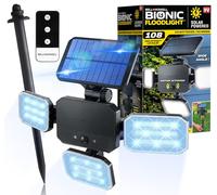 Bell+Howell Bionic Flood Light Solar Security Lights Outdoor Motion Sensor 108 COB-LED Floodlight with 180° Swivel/Adjustable Panel Design Waterproof Outside Lights with Sensor Solar Lights Outdoor