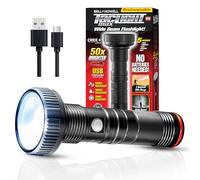 Bell+Howell Taclight Max Powerful LED Torch Adjustable Focus Super Bright Flashlight 500 Lumens Powerful 7,000K Cree LED Torch Rechargeable + Zoomable, Camping Torch/Tactical Torch LED Super Bright