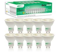 Bell Lighting 10 Pack Dimmable Gu10 Led Bulbs 4.4W 350Lm , Warm White 2700K Energy Saving 40W Equivalent Spotlights