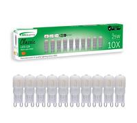 Bell Lighting 10 Pack G9 Led Bulbs 2W 210Lm , Warm White 2700K ,energy Saving 20W Equivalent , Non-Dimmable Capsule Bulbs