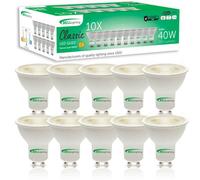 BELL Lighting GU10 LED Bulb 10 Pack | Natural White 4000K | 350 Lumen 4.4 Watts | Energy Saving GU10 LED Light Bulbs | 40W Lamp Equivalent | 38° Wide Beam | Non-Dimmable