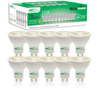 Bell Lighting 10 Pack Gu10 Led Bulbs 4.4W 350Lm , Warm White 2700K , 40W Equivalent , Non-Dimmable Spotlights