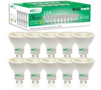 Bell Lighting 10 Pack Gu10 Led Bulbs 4.4W 350Lm , Warm White 3000K , 40W Equivalent , Non-Dimmable Spotlights