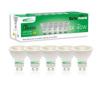 BELL Lighting GU10 LED Bulb 5 Pack | Natural White - 4000K | 350 Lumen 4.4 Watts | Energy Saving GU10 LED Light Bulbs |40W Lamp Equivalent | 38° Wide Beam | Non-Dimmable
