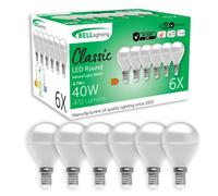 BELL Lighting E14 LED Golf Ball Bulb 4.7W Energy Saving Light Bulb - Pack of 6