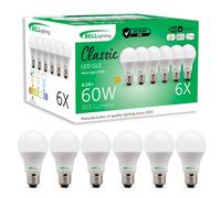 BELL Lighting E27 Dimmable LED Bulb Warm White 8.1W 810lm Screw Cap Light Bulb | Size: Pack of 6 BELL Lighting Warm White Pack of 6