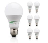 BELL Lighting E27 Edison Screw LED Bulb Fitting (Pack of 6) 8.1w Light Bulb, 180° Beam Angle E27 LED Bulbs Warm White 2700K, 220-240V LED Bulb, 810lm, Non-Dimmable