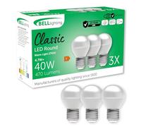 BELL Lighting Dimmable E27 LED Golf Ball Bulb 4.7W Light Bulb - Pack of 3