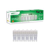 BELL Lighting G9 LED Bulbs 6 Pack | Warm White 2700K | 170 Lumen 2W | Energy Saving G9 LED Bulbs | 25 Watts Lamp Equivalent| Non-Dimmable