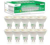 BELL Lighting GU10 LED Bulb 10 Pack | Warm White 2700K | 350 Lumen 4.4 Watts | Energy Saving GU10 LED Light Bulbs | 38° Wide Beam | 50W Lamp Equivalent | Non-Dimmable
