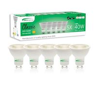 BELL Lighting GU10 LED Bulb 5 Pack | Warm White 2700K | 350 Lumen 4.4 Watts | Energy Saving GU10 LED Light Bulbs | 40W Lamp Equivalent | 38° Wide Beam | Non-Dimmable