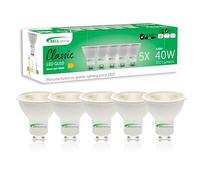 BELL Lighting GU10 LED Bulb 5 Pack | Warm White 3000K | 350 Lumen 4.4 Watts | Energy Saving GU10 LED Light Bulbs | 40W Lamp Equivalent| 38° Wide Beam | Non-Dimmable