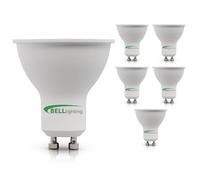 Bell Lighting GU10 LED Bulbs - 350 lm Warm White 2700K - 4.4 Watts Beam Angle 38° Spotlight Bulb - 220-240 Volts Non-Dimmable Energy Saving LED Bulb - Pack of 5