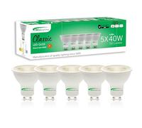 BELL Lighting GU10 LED Spotlight Bulbs 5 Pack Natural White 4000K 350lm 4.4W Energy Saving Lightbulbs 40W Equivalent 38 Degree Beam Two Pin Twist Lock Non Dimmable for Ceiling Kitchen Downlights