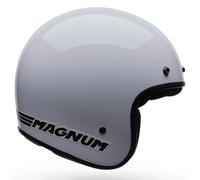 Bell Magnum Solid White Open Face Classic Old Skool Motorcycle Motorbike Helmet
