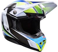 Bell Moto-10 Spherical Grid, motocross helmet S Blue/White/White