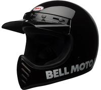 Bell Moto-3 Classic ECE Helmet, Sporty Retro Design, Trailblazer in Helmet World, Black, Size: XS