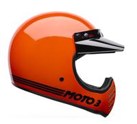 Bell Moto-3 Classic Gloss Org Motocross Helmet, size S for Men