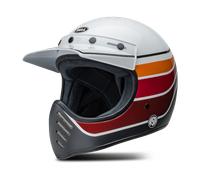 Bell Moto-3 RSD Saddleback, motocross helmet L White/Black/Dark Red/Orange