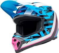 Bell MX-9 MIPS Breakdance, motocross helmet L Light Blue/Black/White/Pink