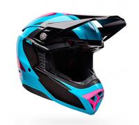 Bell Moto-10 Spherical Fluid, motocross helmet L Black/Turquoise/Pink