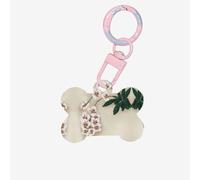 Bell Orchid Printing Acrylic Dog Bone Ornament,Dog Tags Personalized Pet Ornament, Key Chain Bone Shaped Id Tags