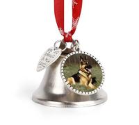 Bell Ornaments for Christmas Tree,German Shepherd Dog Print Christmas Bell Ornaments,Jingle Bell Hanging Ornament