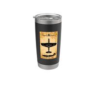 Bell P-39 Airacobra WWII Aircraft Silhouette Diagrams Stainless Steel Insulated Tumbler