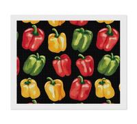 Bell Pepper Funny Diamond Art Painting Kits for Adults Horizontal Version Round Drill Dots Picture Crafts