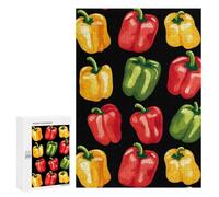 Bell Pepper Funny Wooden Picture Vertical Version Puzzle Wood Jigsaw Creative Gift for Adults And Family Game