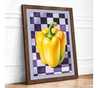 Bell Pepper Study Framed Wall Art Print A2 Walnut