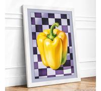 Bell Pepper Study Framed Wall Art Print A2 White