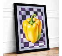 Bell Pepper Study Framed Wall Art Print A3 Black