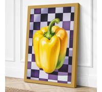 Bell Pepper Study Modern Canvas Wall Art Print 24x16 Inch (61 x 41 cm)