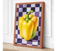 Bell Pepper Study Modern Canvas Wall Art Print 30x20 Inch (76 x 51 cm)